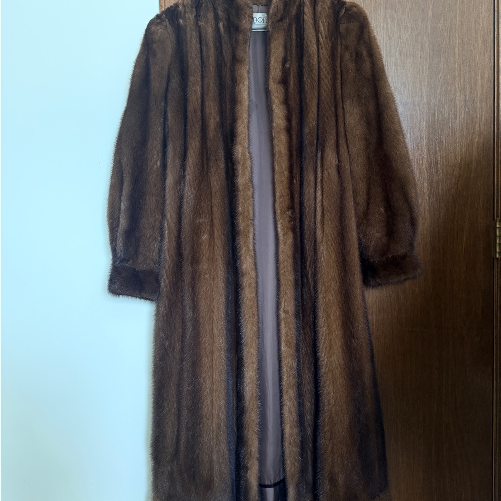 Vintage Brown Fur Cape